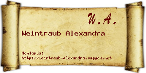 Weintraub Alexandra névjegykártya