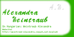 alexandra weintraub business card